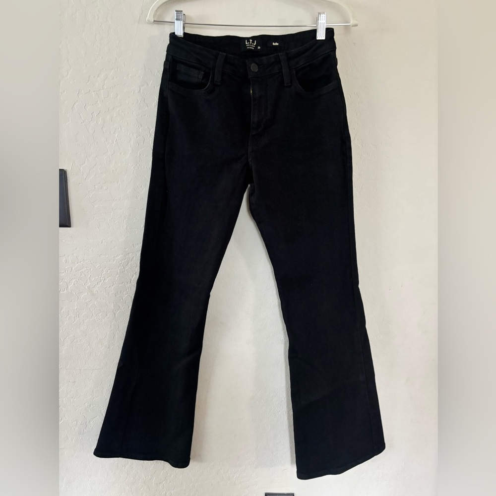 L.T.J. Letter To Juliet Bella Black Flare Jeans Size 26 NWOT Made USA
